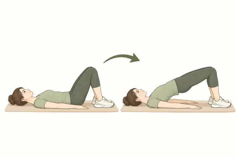 臀橋的起始姿勢與動作示範